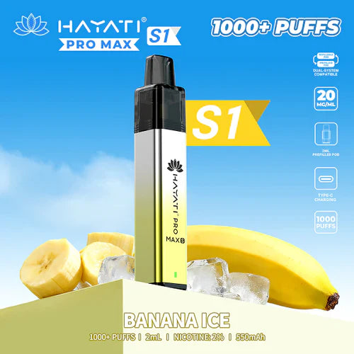 Hayati Pro Max+ S1 1000 Puffs Prefilled Kit - Box of 5