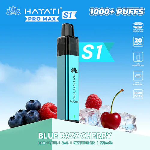Hayati Pro Max+ S1 1000 Puffs Prefilled Kit - Box of 5