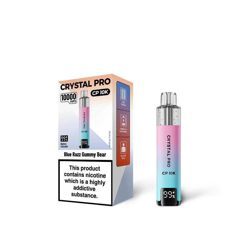 Crystal Pro 10000 (CP10K) Prefilled Vape Kit TPD Compliant - Box of 5