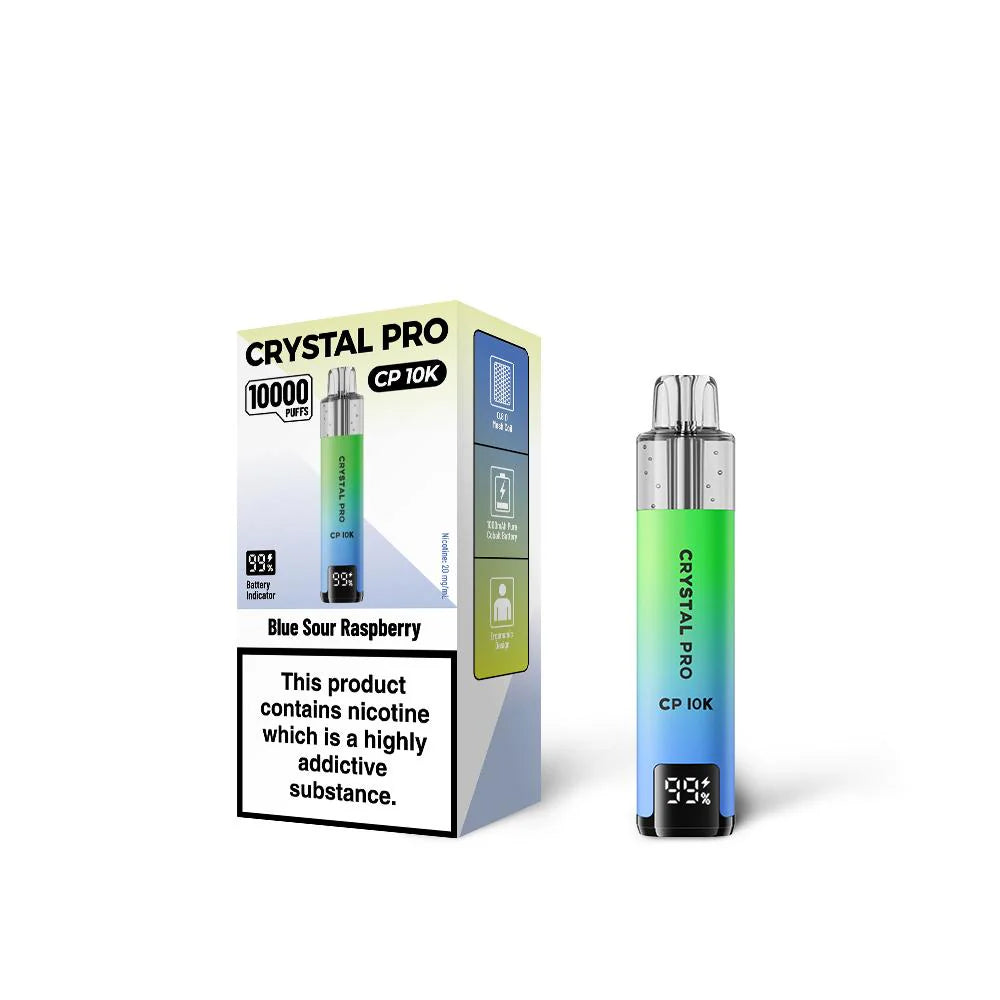 Crystal Pro 10000 (CP10K) Prefilled Vape Kit TPD Compliant - Box of 5