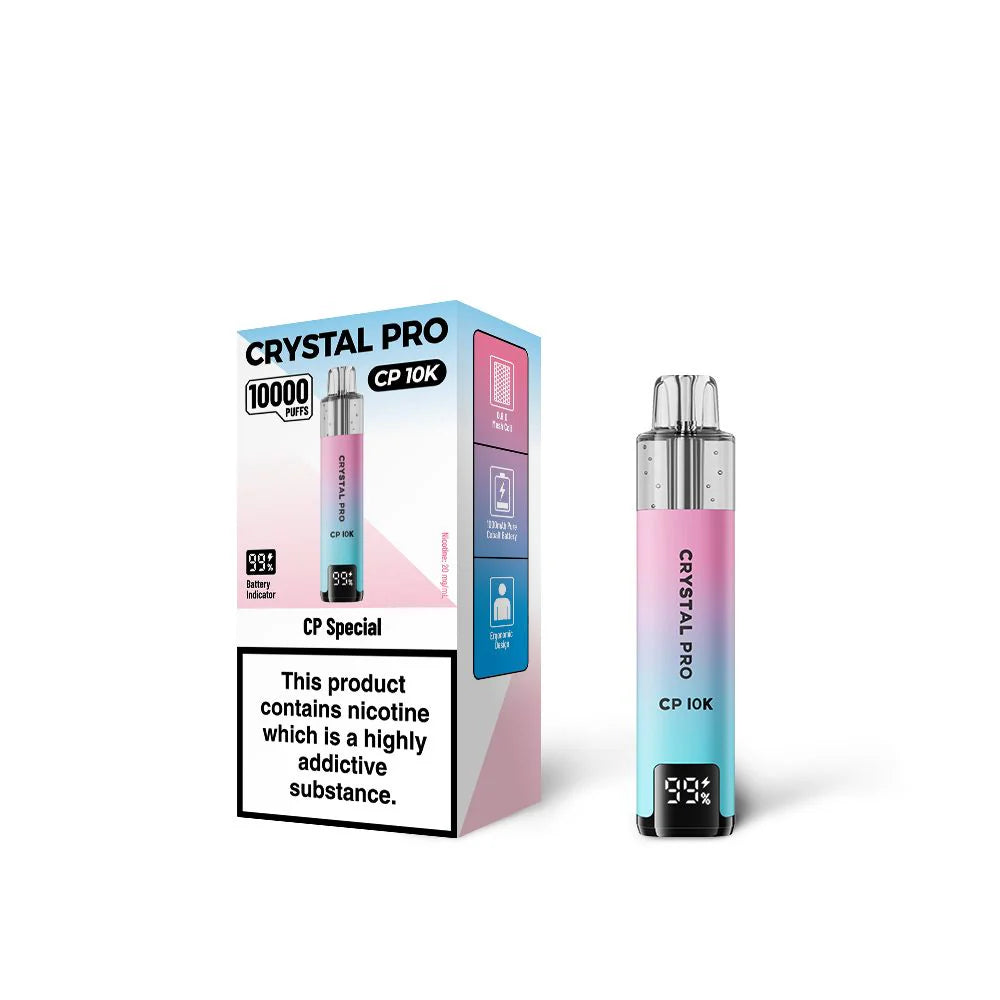 Crystal Pro 10000 (CP10K) Prefilled Vape Kit TPD Compliant - Box of 5