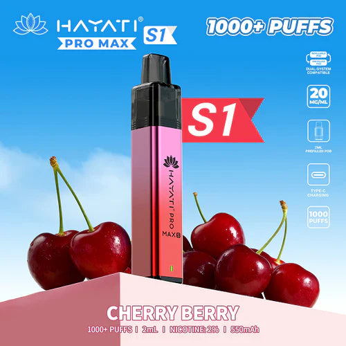 Hayati Pro Max+ S1 1000 Puffs Prefilled Kit - Box of 5