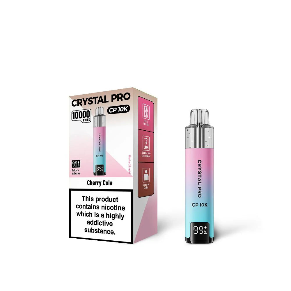 Crystal Pro 10000 (CP10K) Prefilled Vape Kit TPD Compliant - Box of 5