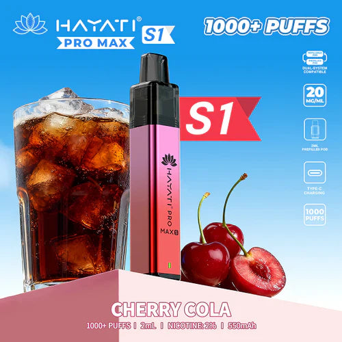 Hayati Pro Max+ S1 1000 Puffs Prefilled Kit - Box of 5