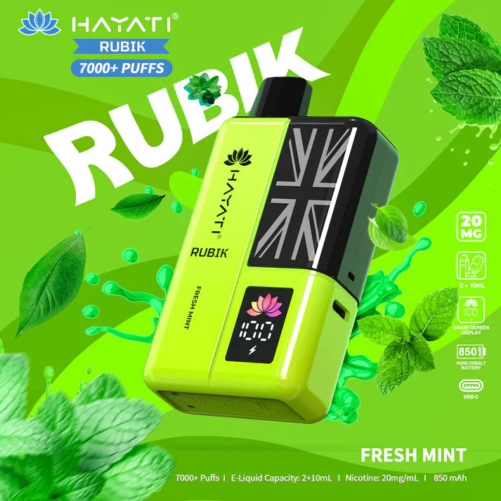 Hayati Rubik 7000+ Puffs Prefilled Kit - Box of 5