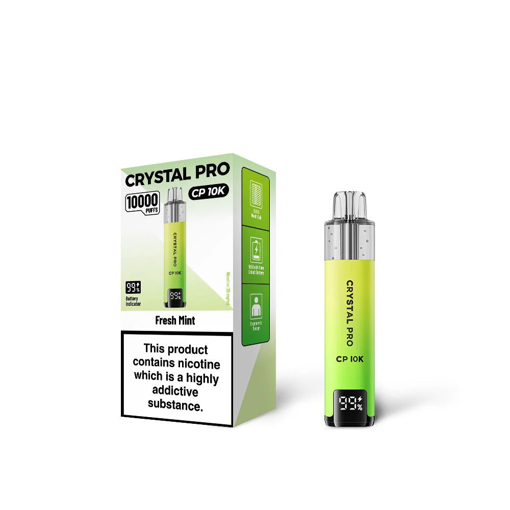 Crystal Pro 10000 (CP10K) Prefilled Vape Kit TPD Compliant - Box of 5