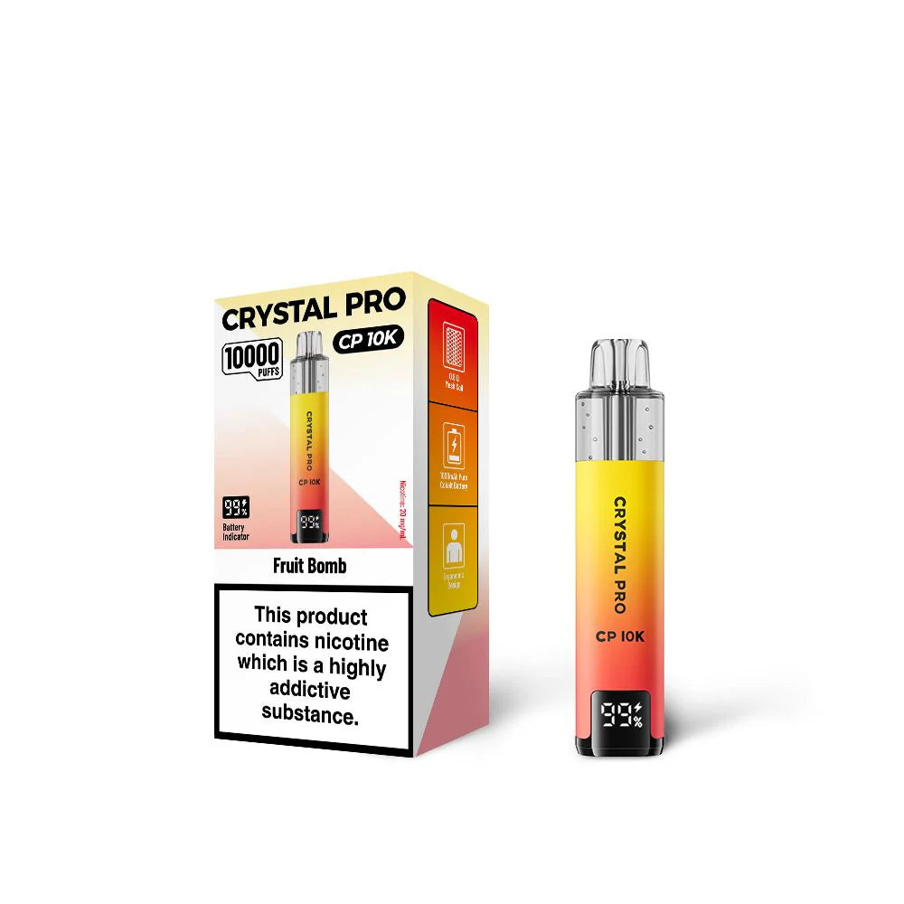 Crystal Pro 10000 (CP10K) Prefilled Vape Kit TPD Compliant - Box of 5