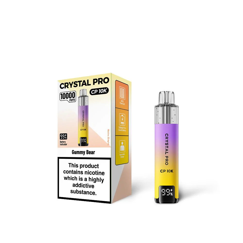 Crystal Pro 10000 (CP10K) Prefilled Vape Kit TPD Compliant - Box of 5