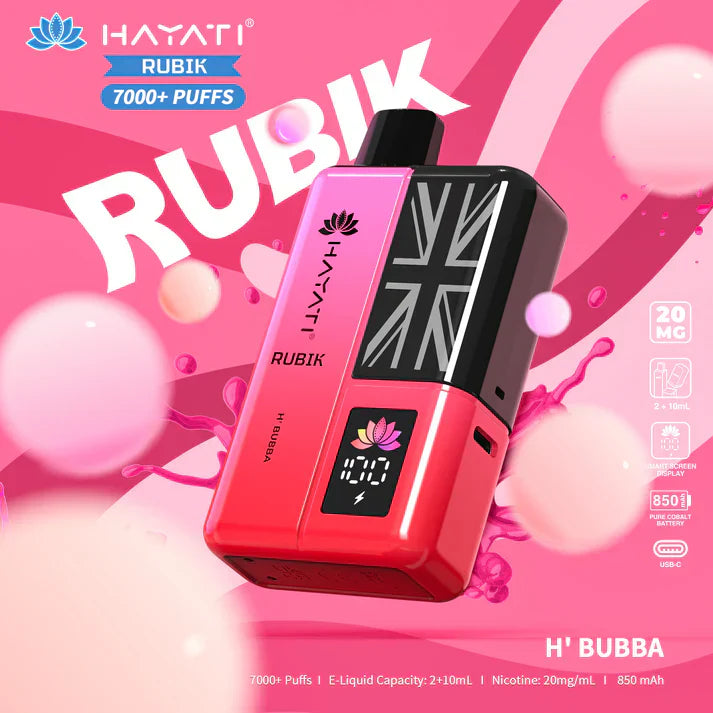 Hayati Rubik 7000+ Puffs Prefilled Kit - Box of 5