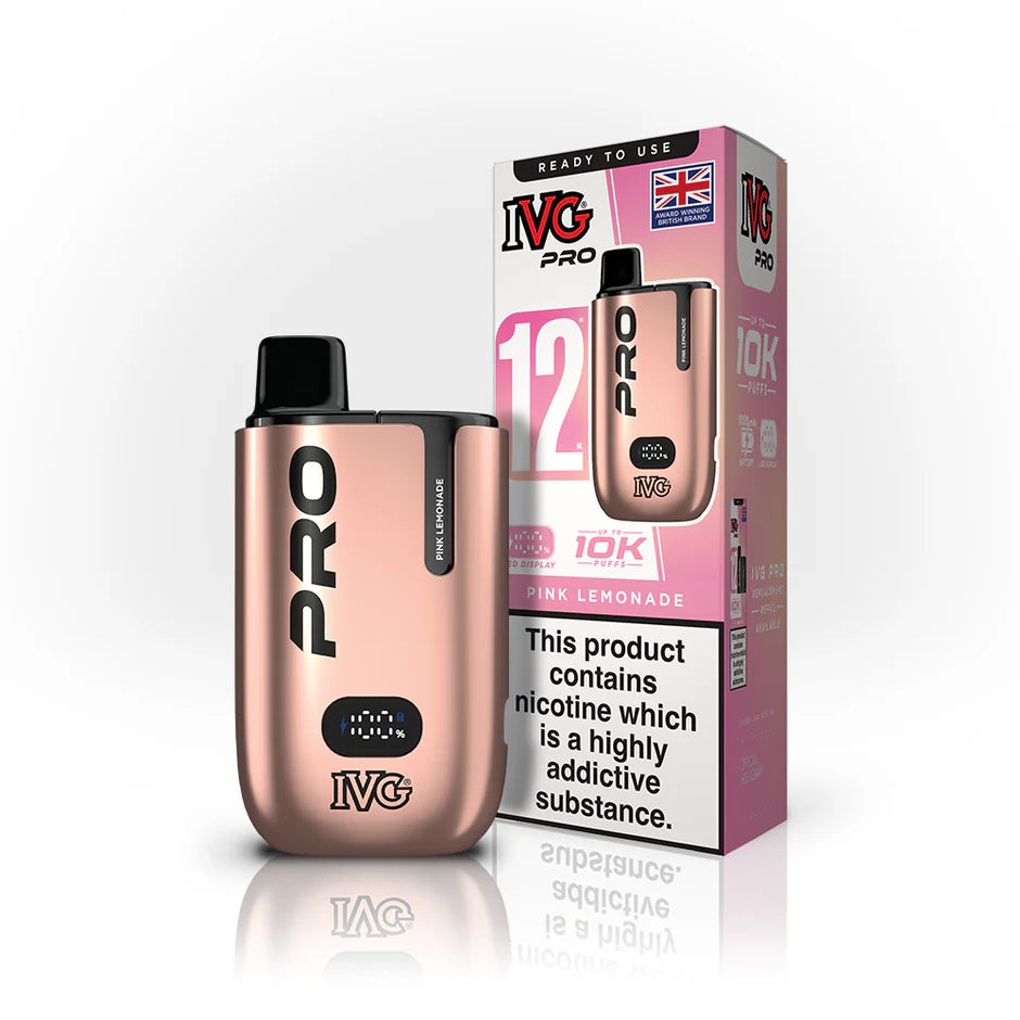IVG Pro 12 prefilled pod kit up to 10000 puffs rechargeable UK