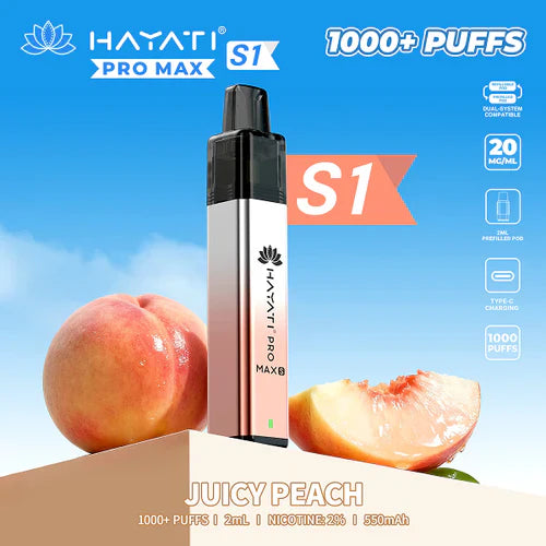 Hayati Pro Max+ S1 1000 Puffs Prefilled Kit - Box of 5