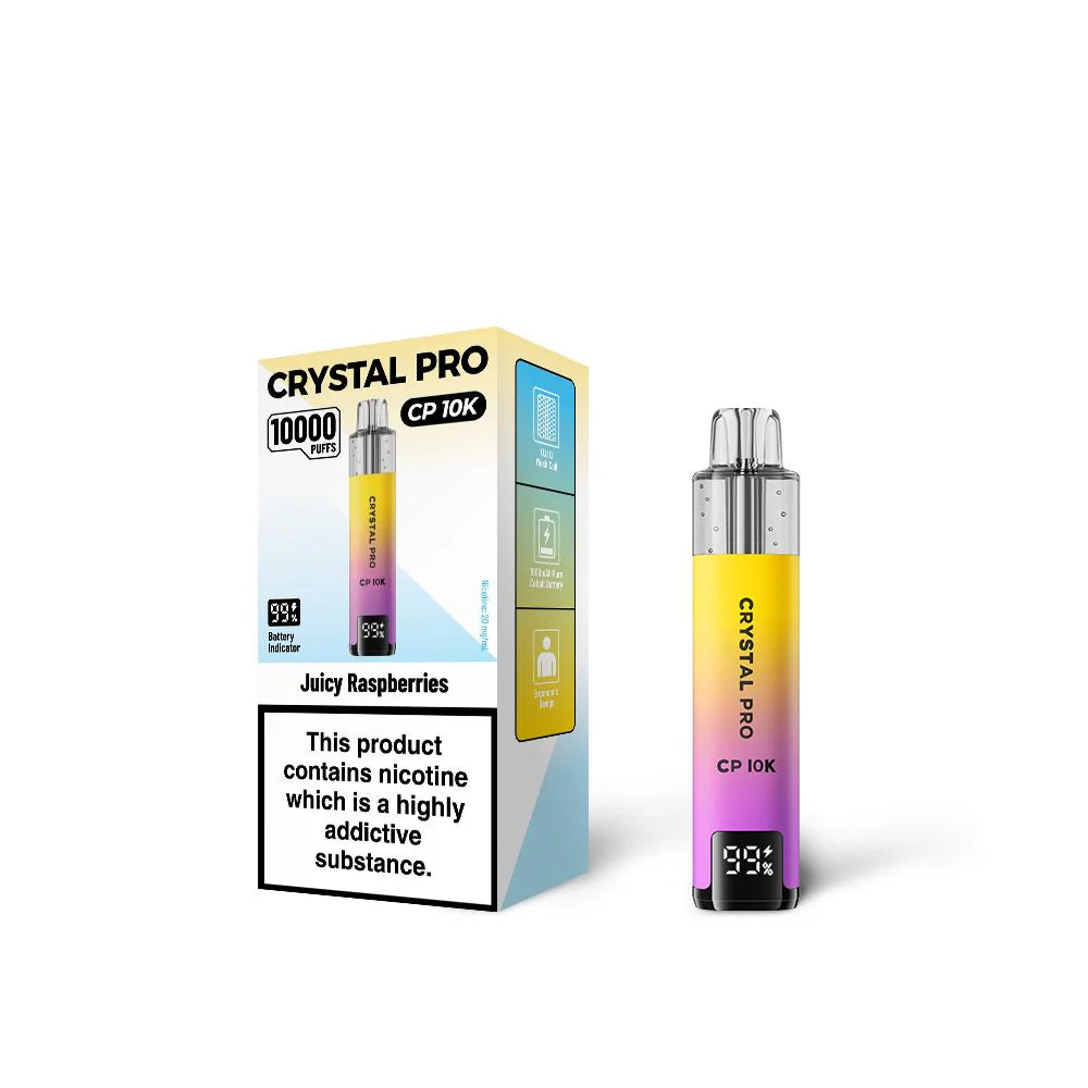Crystal Pro 10000 (CP10K) Prefilled Vape Kit TPD Compliant - Box of 5