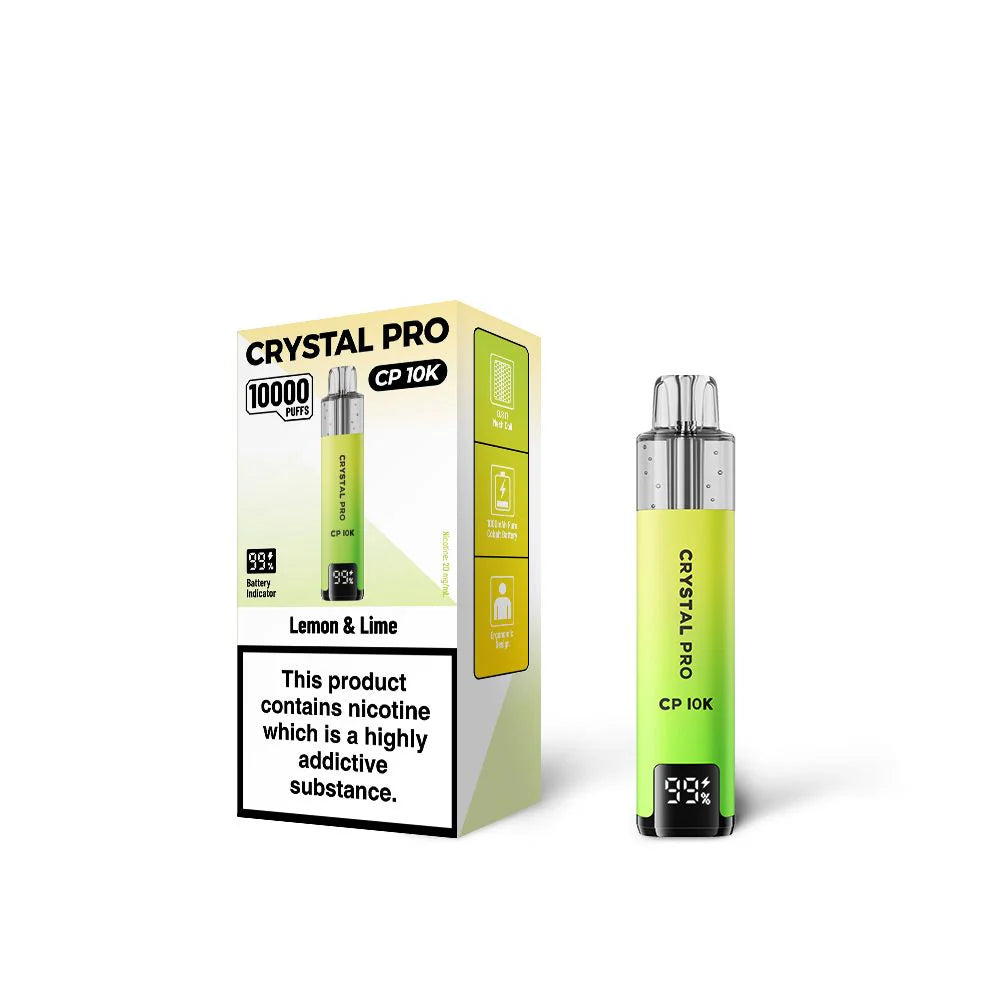 Crystal Pro 10000 (CP10K) Prefilled Vape Kit TPD Compliant - Box of 5