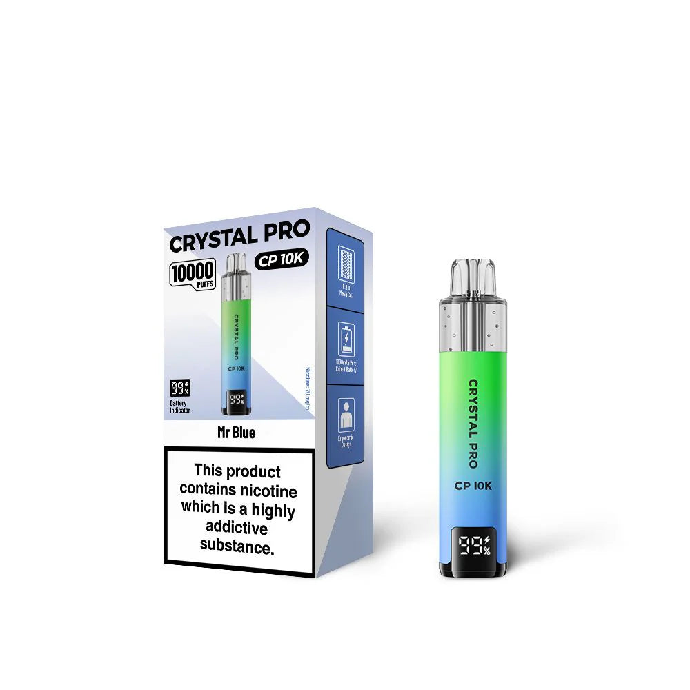 Crystal Pro 10000 (CP10K) Prefilled Vape Kit TPD Compliant - Box of 5