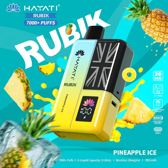 Hayati Rubik 7000+ Puffs Prefilled Kit - Box of 5