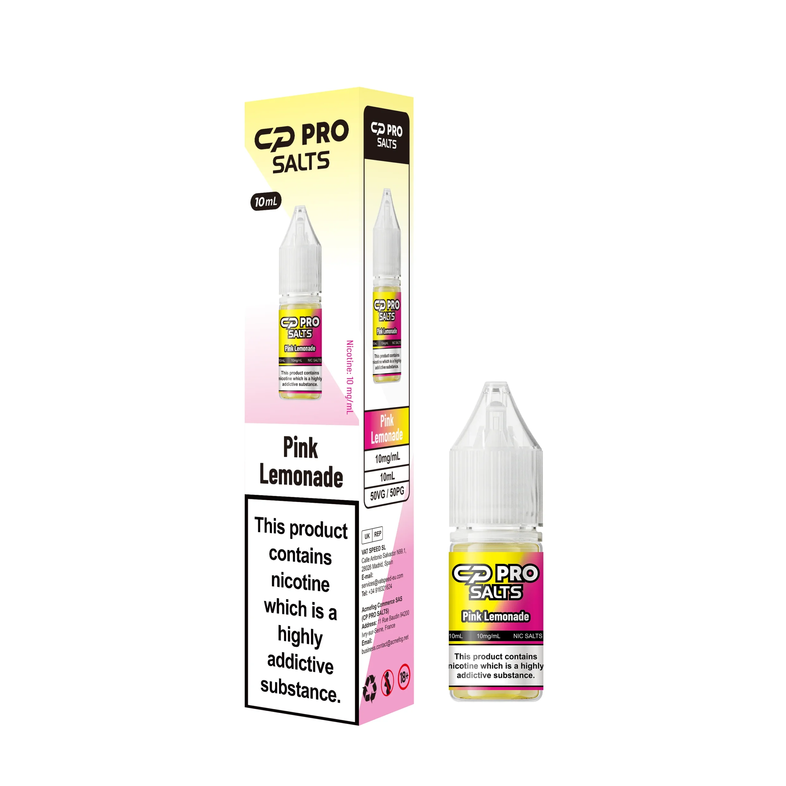 Crystal Pro CP Nic Salt E-Liquid - 10mg & 20mg - Box of 5