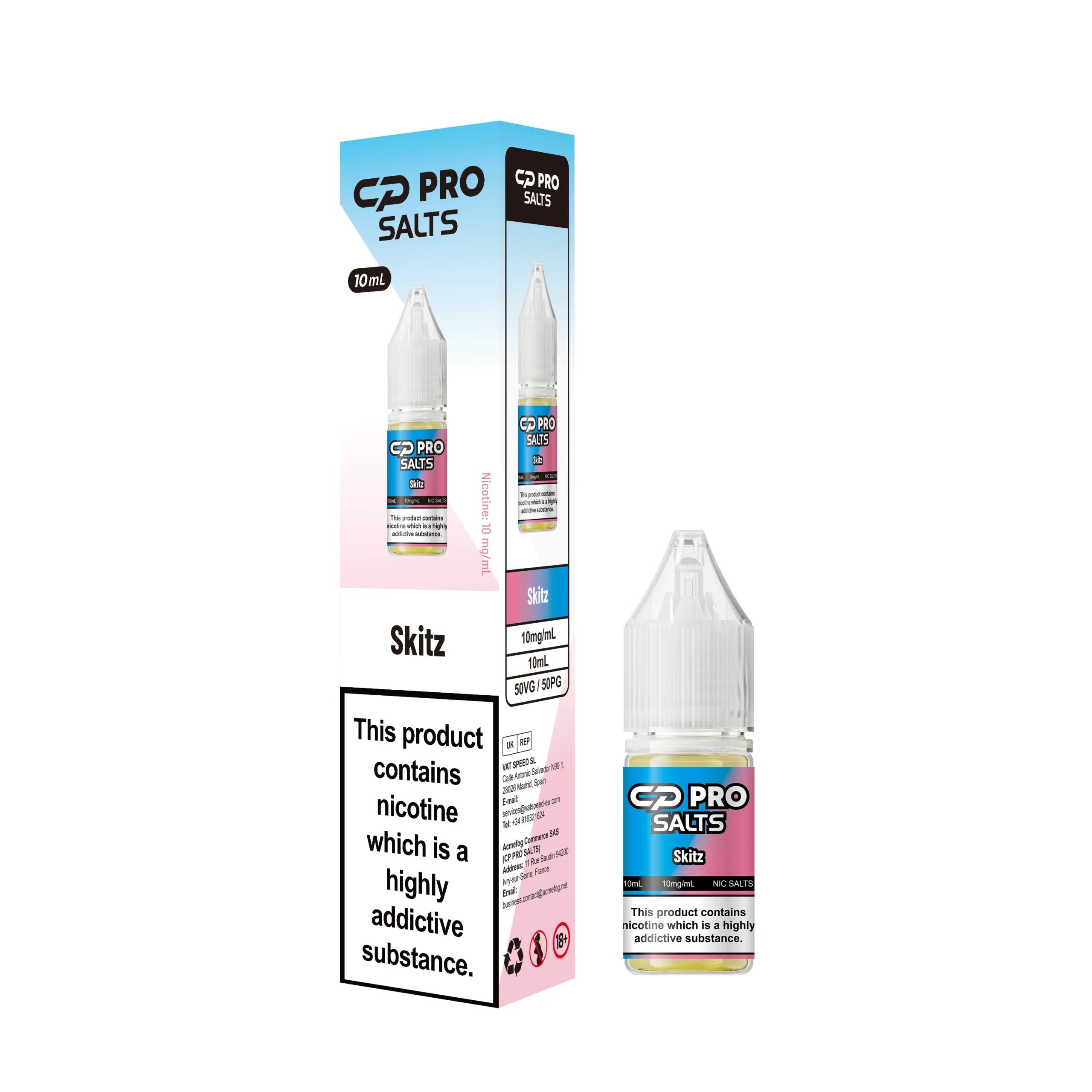 Crystal Pro CP Nic Salt E-Liquid - 10mg & 20mg - Box of 5