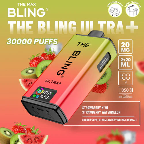 The Bling Ultra Plus 30k Puffs Prefilled Pod Vape - Box Of 5