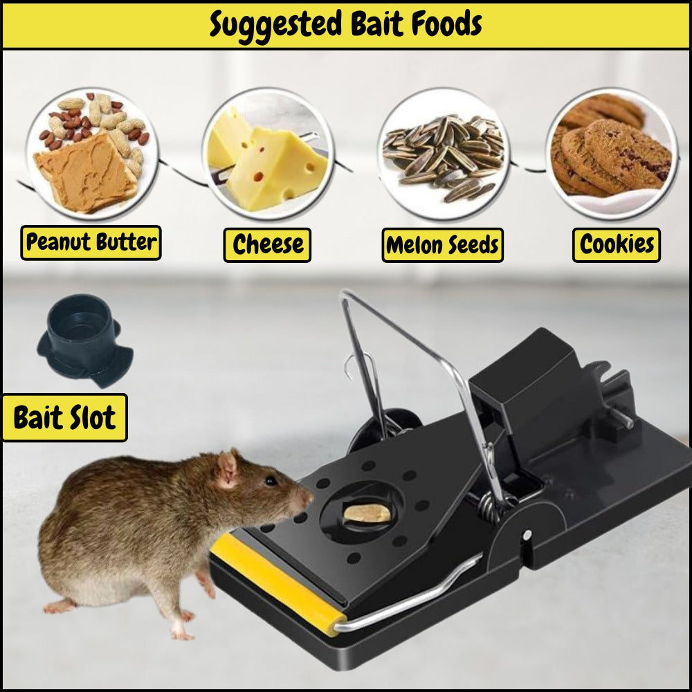 Mouse Trap, 6 Pack Heavy Duty Reusable Snap Traps that Kill Instantly, Mice Kill Mouse Control, Safe and Effective Rodent Trap for Indoors and Outdoors, Easy Set-up & Clean