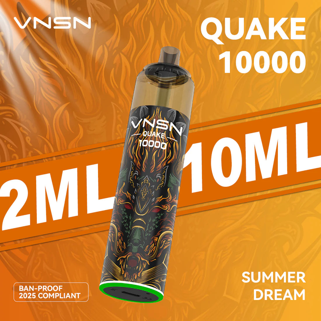 VNSN Quake 10k, 10,000 Puffs Prefilled Vape Kit