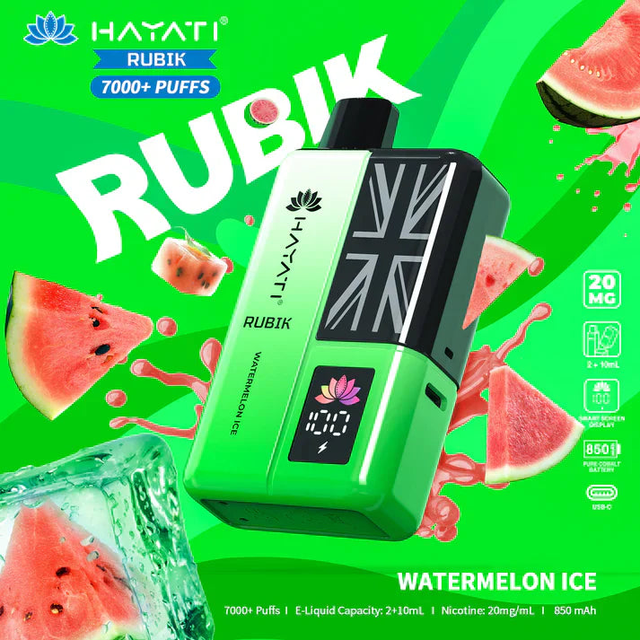 Hayati Rubik 7000+ Puffs Prefilled Kit - Box of 5