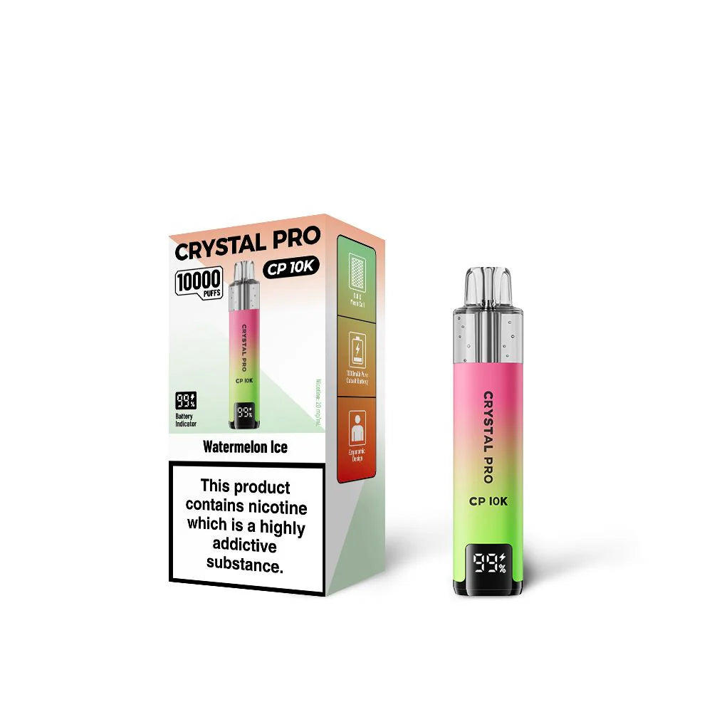 Crystal Pro 10000 (CP10K) Prefilled Vape Kit TPD Compliant - Box of 5