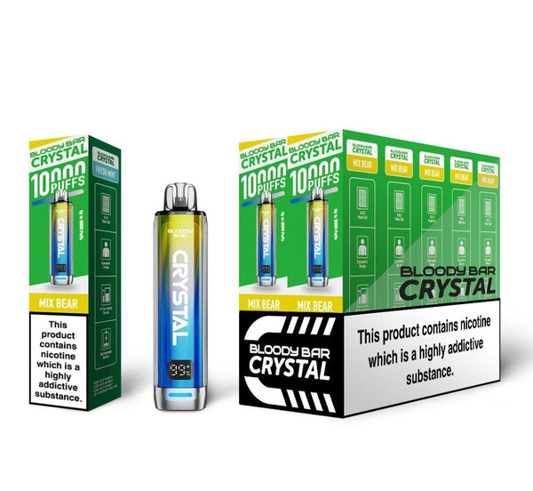 Bloody Bar Crystal 10k Puffs Prefilled Vape Kit - Pack of 5