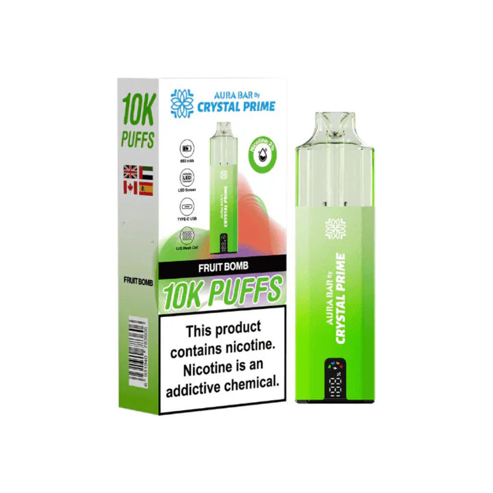 Crystal Prime Aura Bar 10000 Prefilled Pod Kit -Box of 5