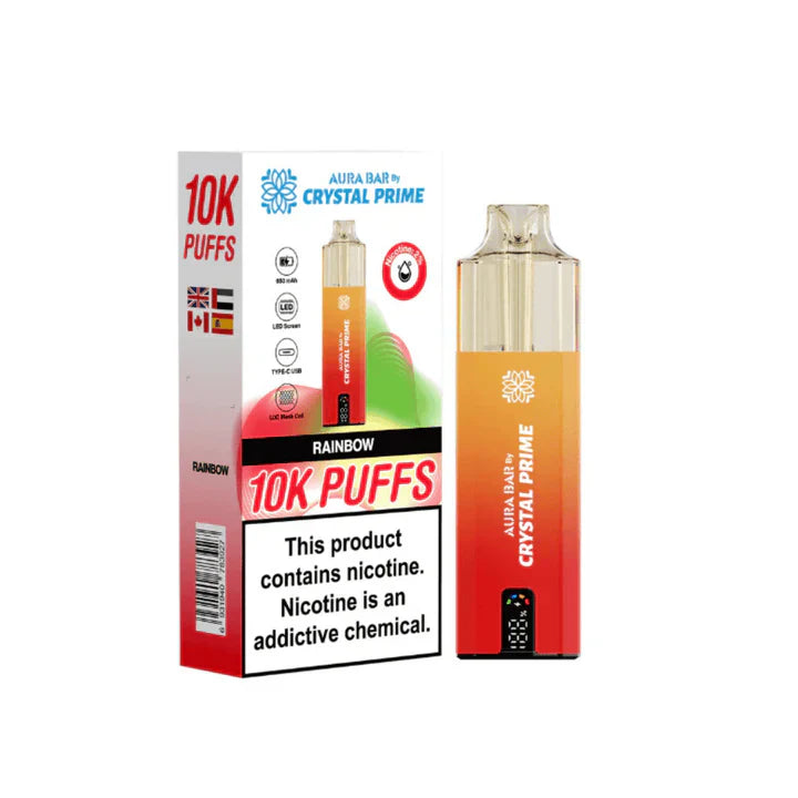 Crystal Prime Aura Bar 10000 Prefilled Pod Kit -Box of 5