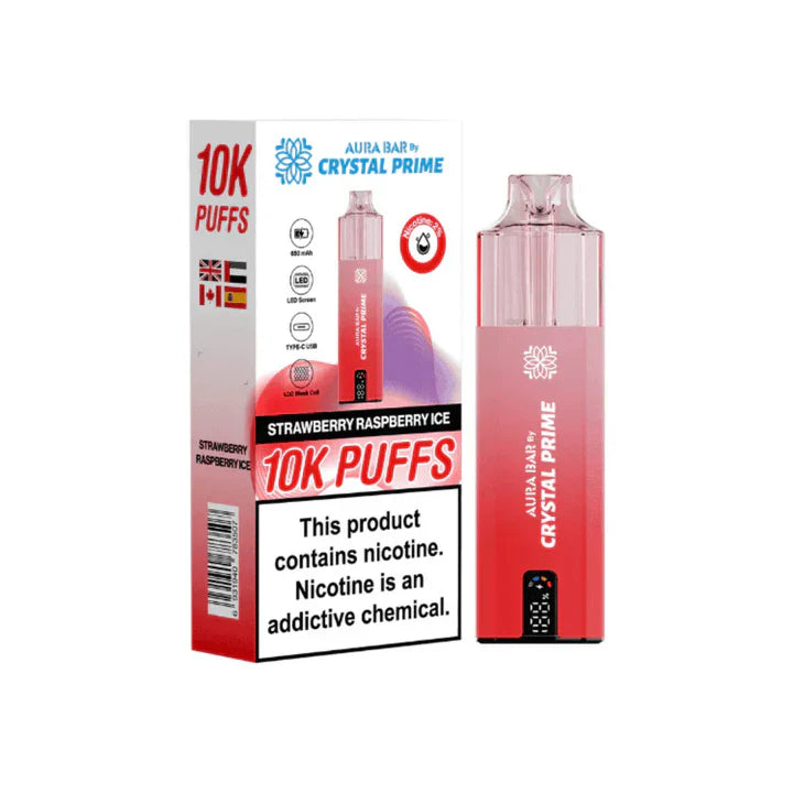 Crystal Prime Aura Bar 10000 Prefilled Pod Kit -Box of 5