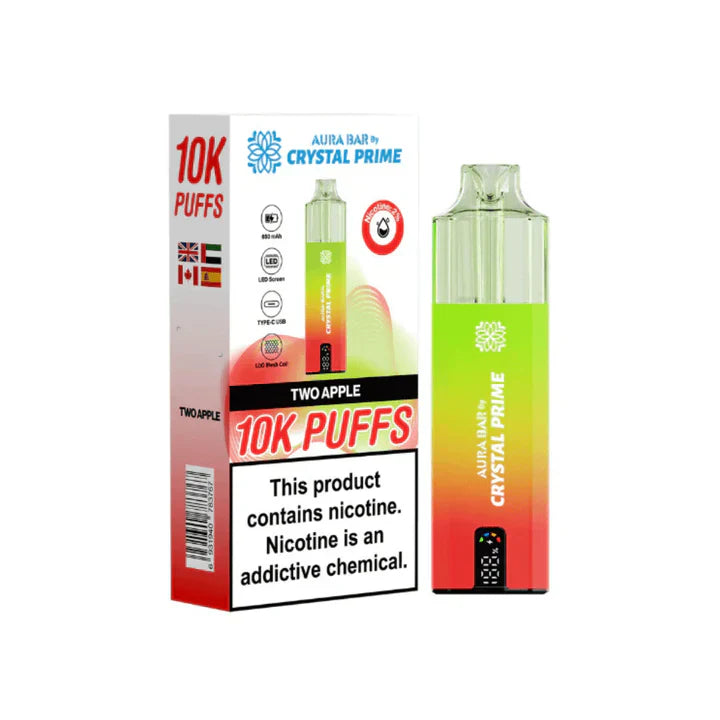 Crystal Prime Aura Bar 10000 Prefilled Pod Kit -Box of 5