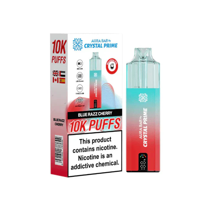 Crystal Prime Aura Bar 10000 Prefilled Pod Kit -Box of 5