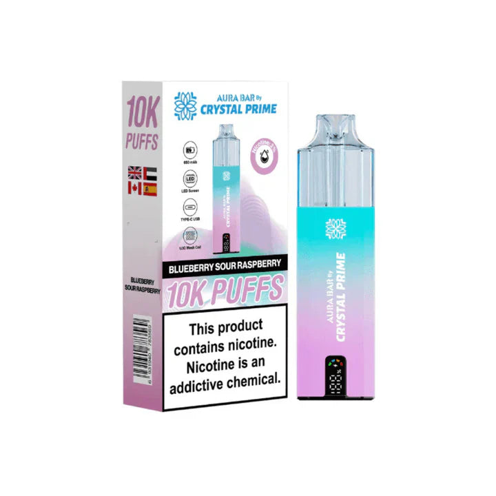 Crystal Prime Aura Bar 10000 Prefilled Pod Kit -Box of 5