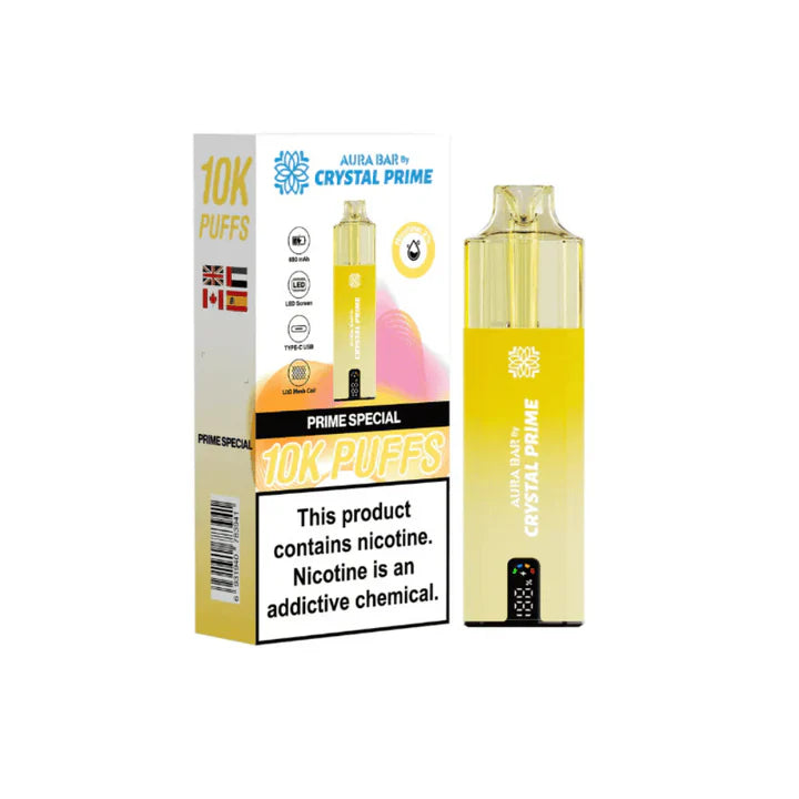 Crystal Prime Aura Bar 10000 Prefilled Pod Kit -Box of 5