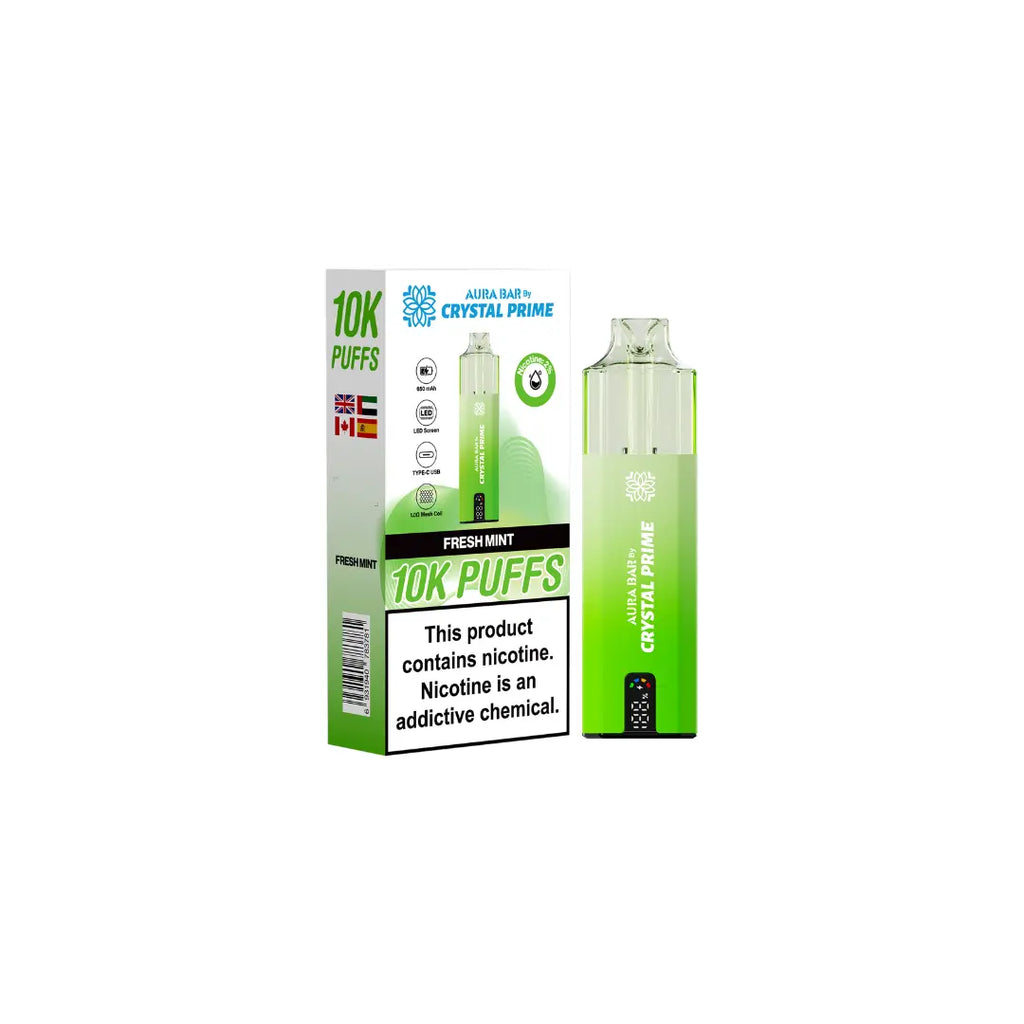 Crystal Prime 10K By Aura Bar Prefilled Vape Kit