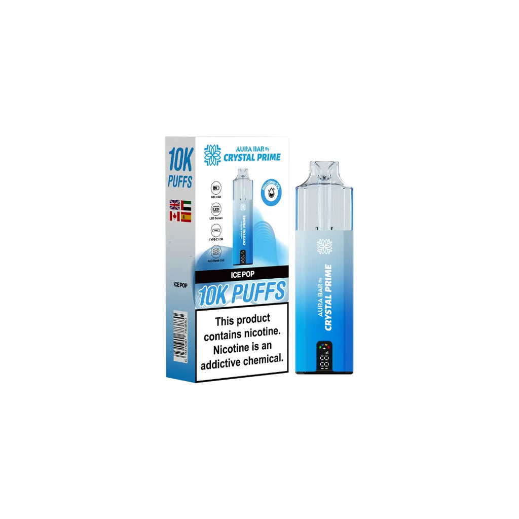 Crystal Prime 10K By Aura Bar Prefilled Vape Kit