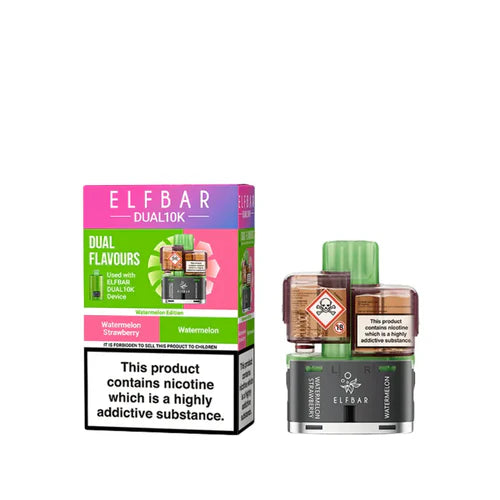Elf Bar Dual 10K Prefilled replacement pods vape kit - Box of 5
