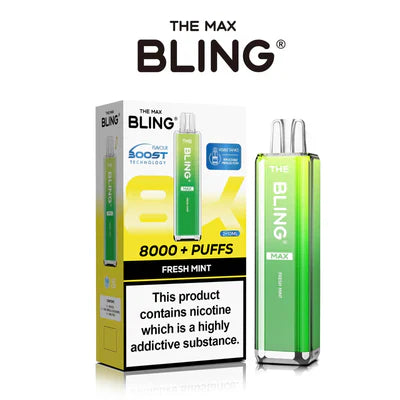 The Crystal Bling Max 8000 Puffs Prefilled Pod Kit -Box of 5