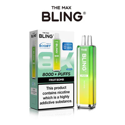 The Crystal Bling Max 8000 Puffs Prefilled Pod Kit -Box of 5