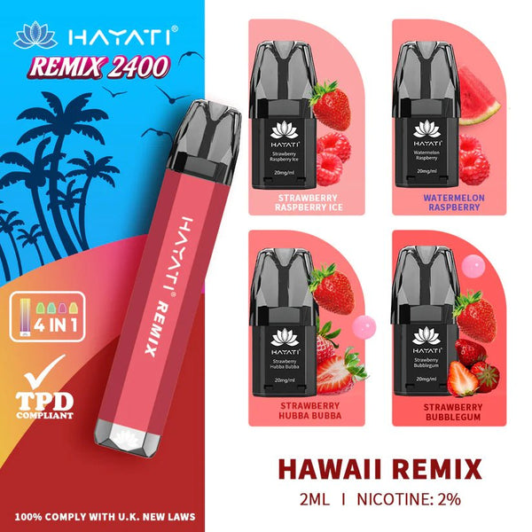 Hayati Remix 2400 Puffs 4 in 1 Prefilled Kit