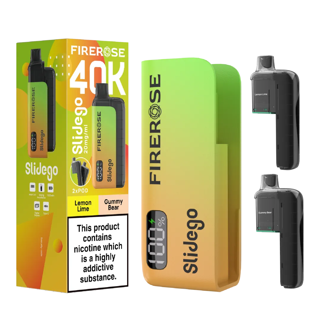 Firerose Slidego 40K Puffs Prefilled Pod Kit - Box of 5