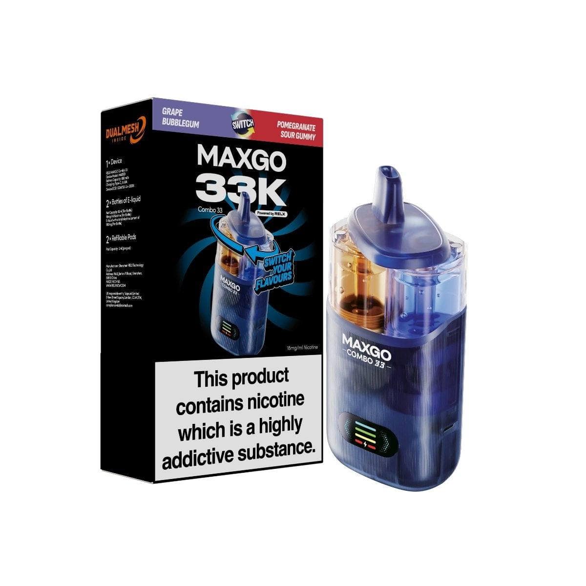 MAXGO Combo 33K Prefilled Pod Kit