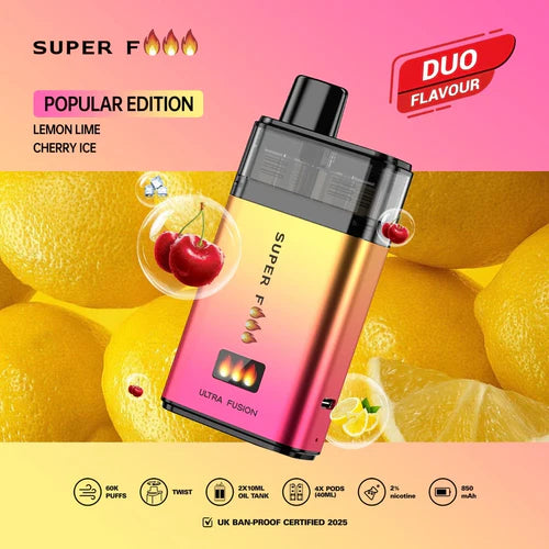 Superfire Ultra Fusion 60K Prefilled Pod Kit -Box of 5
