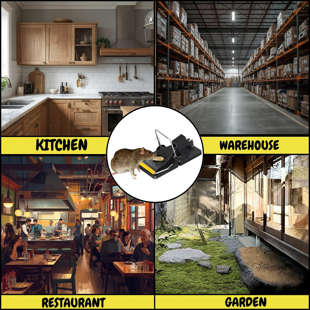 Mouse Trap, 6 Pack Heavy Duty Reusable Snap Traps that Kill Instantly, Mice Kill Mouse Control, Safe and Effective Rodent Trap for Indoors and Outdoors, Easy Set-up & Clean