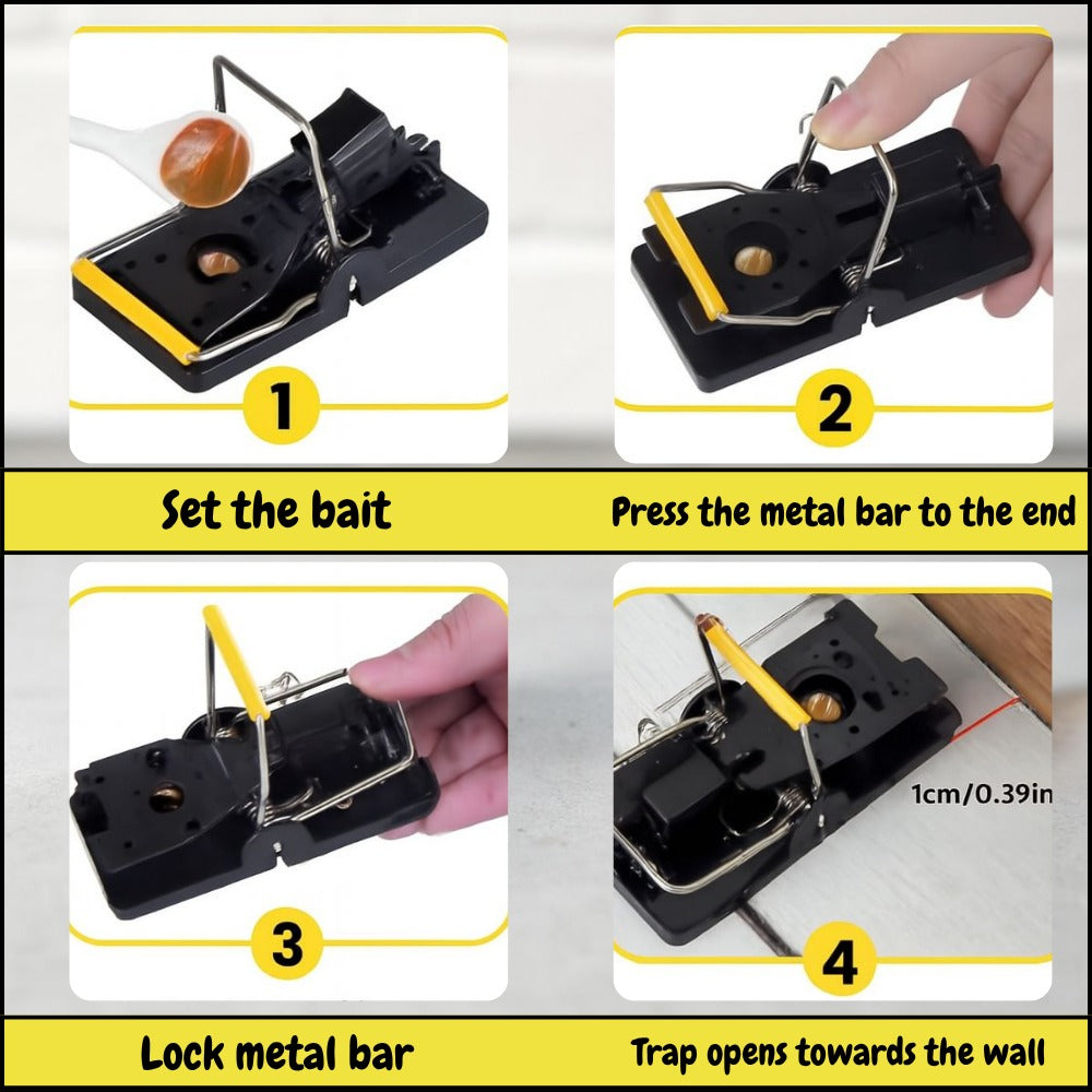 Mouse Trap, 6 Pack Heavy Duty Reusable Snap Traps that Kill Instantly, Mice Kill Mouse Control, Safe and Effective Rodent Trap for Indoors and Outdoors, Easy Set-up & Clean