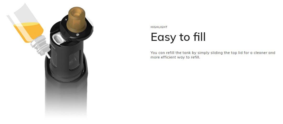 An easy to fill, cleaner and more efficient way to refill.