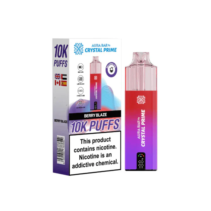 Crystal Prime Aura Bar 10000 Prefilled Pod Kit -Box of 5